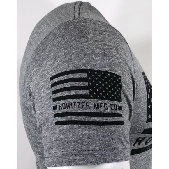 Howitzer Style Men's T-Shirt BOLD FLAG Gray Milita - Picture 9 of 11